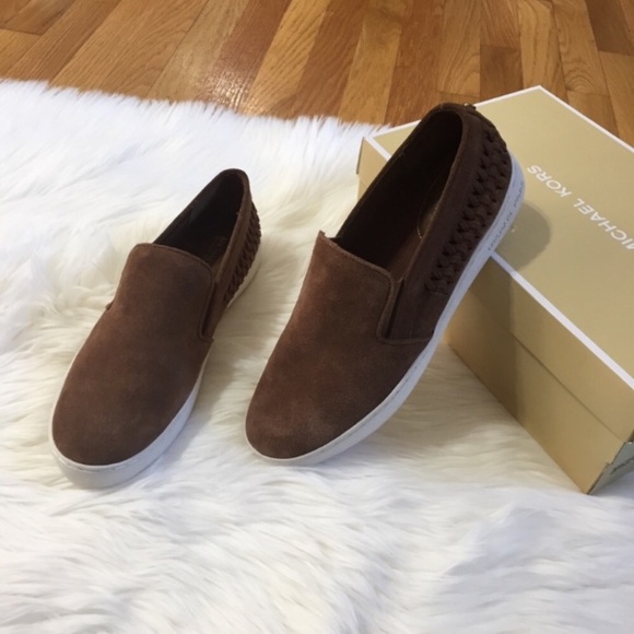 michael kors suede slip on sneakers